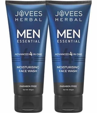 Jovees Herbal Men's Essential Advanced 4 in 1 Moisturizing Face Wash 100g (Pack of 2)