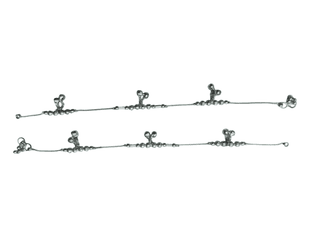 925 Sterling Silver Anklets with Bells for Women and Girls - Traditional Indian Payal Jewelry