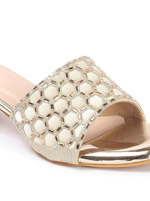 Carlton London Women Stylish Fashion Embellished Ethnic Sandals for Outdoor view 5
