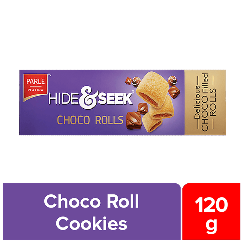 Parle Platina Hide & Seek Choco Rolls, 120 G