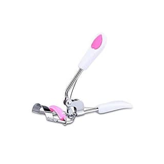 Glamezone White Eyelash Curler with Soft Grip