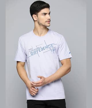 Alcis Blue Cotton Regular Fit Men's Sports T-Shirt ( Pack of 1 )