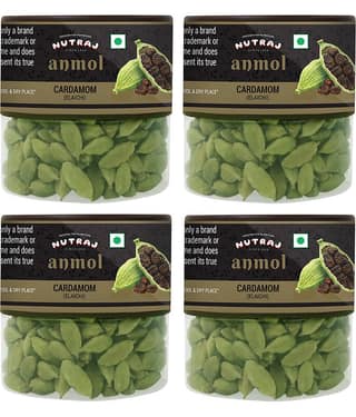 Nutraj Anmol Green Cardamom Whole Elaichi 300G (75G X 4) Bold 8Mm Elaichi Green Hari Elaichi