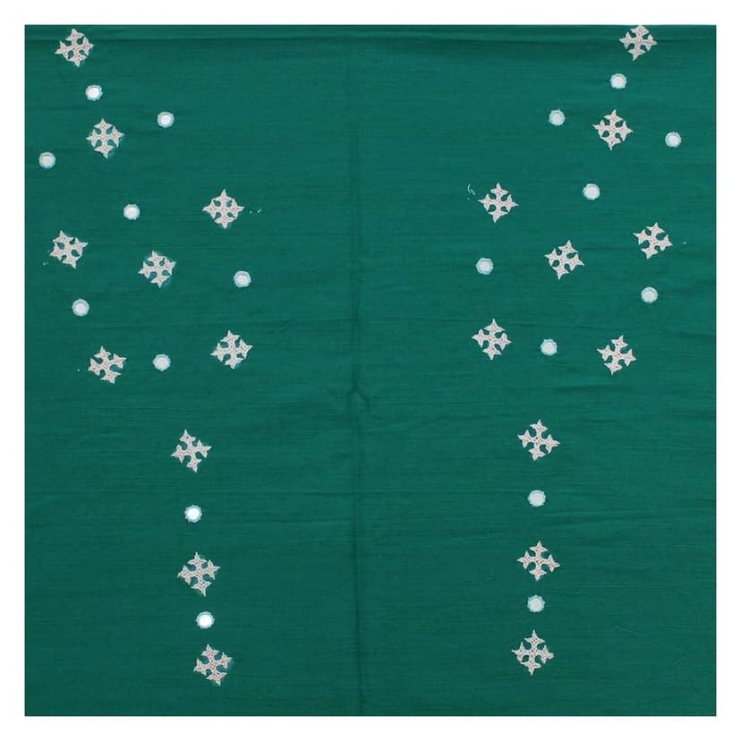 Garvi Gurjari(A Gujarat Govt Enterprise Pine Green Hand Embroidered Unstitched Blouse Material(GGCEBPU10)� view 3