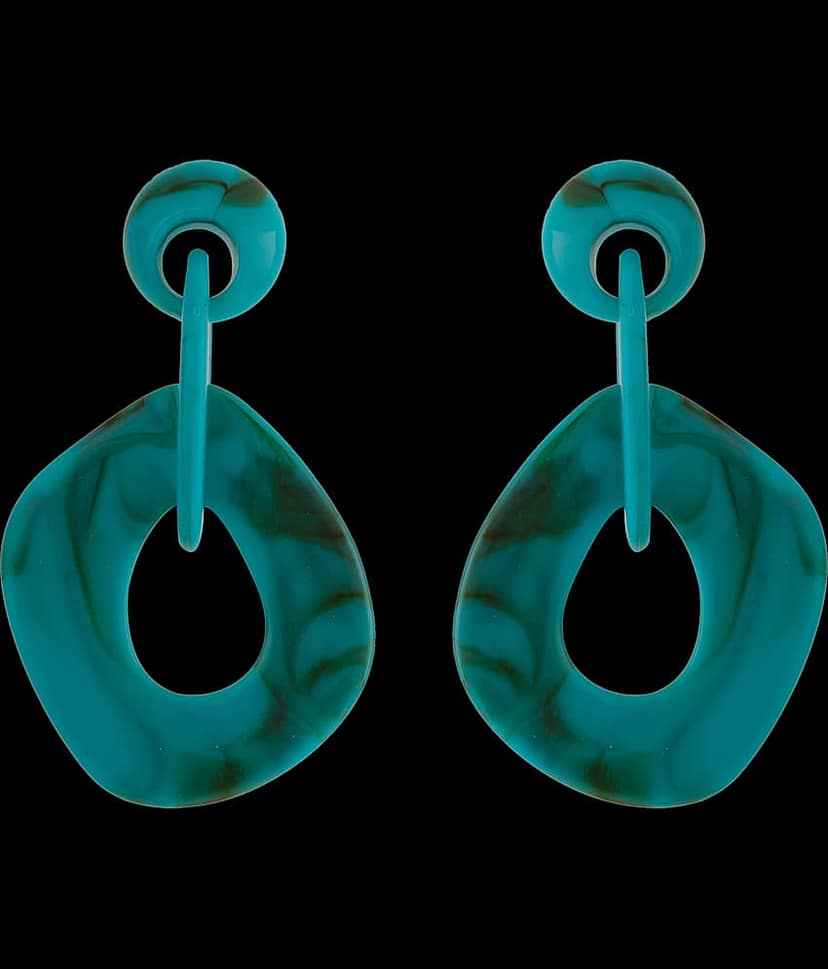 Silver Shine Elegant Ocean Blue Designer Partywear Earring For Girls And Women Jewellery