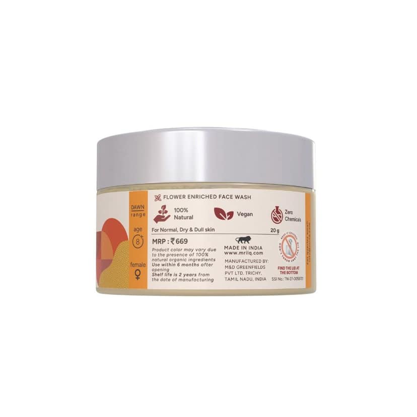MrilQ DawN Face Wash | Cleansing & Hydration | Glow Enhancing | De-tan |Daily Use | Normal to Dry skin view 3