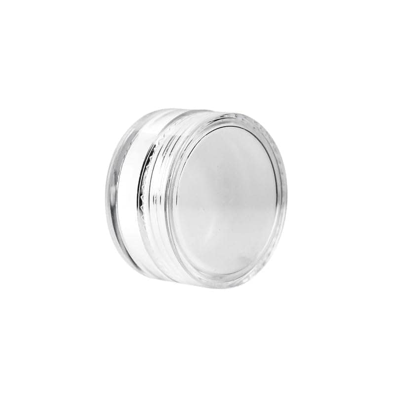 Empty Acrylic San Jar Transparent Cosmetic Container with Leakproof inner lids for Lip Balms, Lip Scrubs, Body Butters, Eyeshadow, Makeup & DIY cosmetics beauty products - PRNT