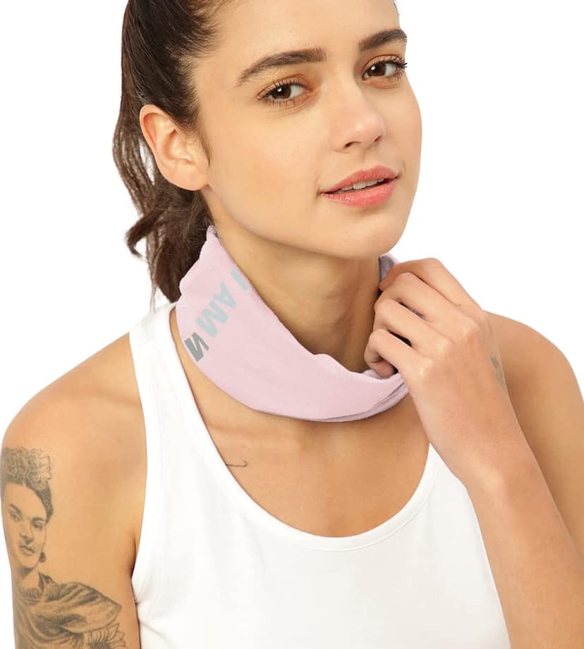 FREECULTR Unisex Bamboo Bandana, Anti Microbial Super Soft & Comfort Fit, Breathable Multipurpose Headband, Face Mask for Dust Protection and Sun - Size Printed Pack of 3-Black, Sand, Peach view 4