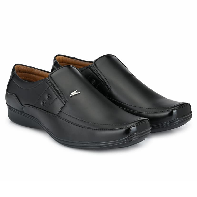 Stylelure Synthetic Leather Black Formal Office Shoes Slip On For Men/ Best for Office Shoes view 2