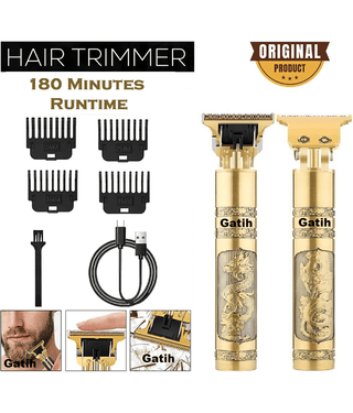 Gatih Hair Trimmer Gold Cordless Beard Trimmer With 180 minutes Runtime