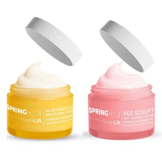 Spring H2O Age Sculpt Anti-Aging Cream + Glow Perfection Brightening Cream Combo | Anti-Wrinkle, Firming & Even Tone Skincare Duo | Hydration, Radiance & Dark Spot Reduction � 2 x 50ml