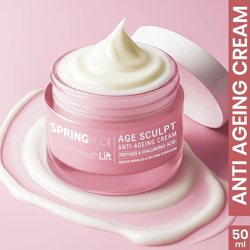 Spring H2O Age Sculpt Anti-Aging Cream + Glow Perfection Brightening Cream Combo | Anti-Wrinkle, Firming & Even Tone Skincare Duo | Hydration, Radiance & Dark Spot Reduction � 2 x 50ml view 3