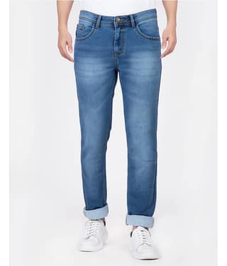 HJ HASASI - Blue 100% Cotton Regular Fit Men's Jeans ( Pack of 1 )