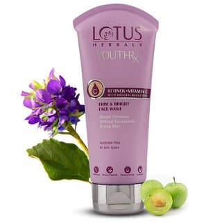 Lotus Herbals YouthRx Firm Bright Face Wash Bakuchiol Retinol Vitamin C Anti Ageing Brightening 100ml