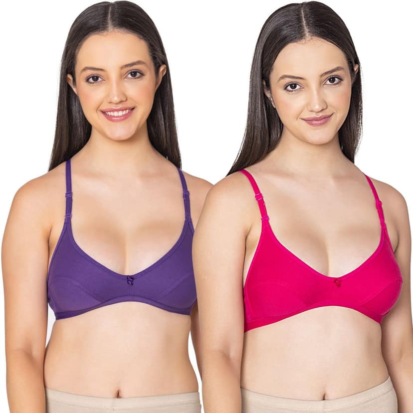 Bodycare polycotton wirefree convertible straps comfortable non padded bra-1531BB