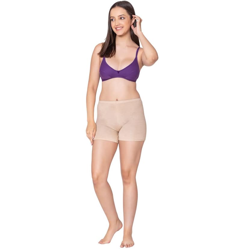 Bodycare polycotton wirefree convertible straps comfortable non padded bra-1531BB view 4
