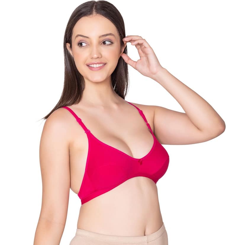 Bodycare polycotton wirefree convertible straps comfortable non padded bra-1531BB view 5