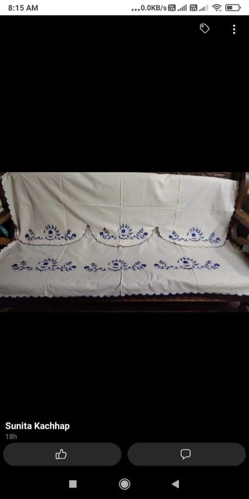 COTTON EMBROIDERY SOFFA COVER view 5