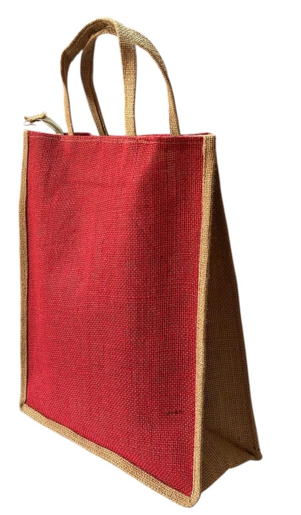 Red Jute bag view 4