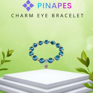 Pinapes Dark Blue Evil Eye Bracelets Adjustable Thread Bracelets for Couples - Pack of 2