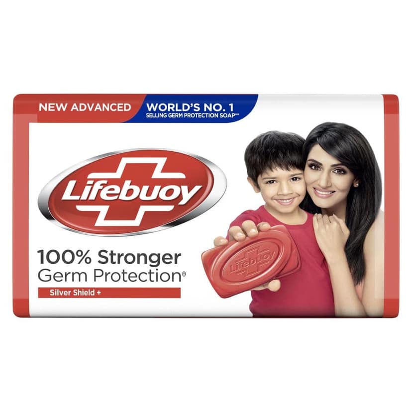 Lifebuoy Total Soap, 100% Stronger Germ Protection, New Silver Shield Formula, 125 G