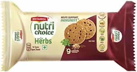 Britannia Nutrichoice Herbs Biscuits - 0% Maida, Rich In Vitamins & Minerals, Helps Support Immunity, 100 g