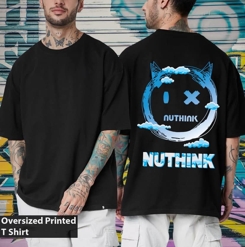 Scott Fincher Men's Casual Streetwear T-Shirt with Unique Devil Face Graphic Design : AA(ARN)BLACK_27 view 2