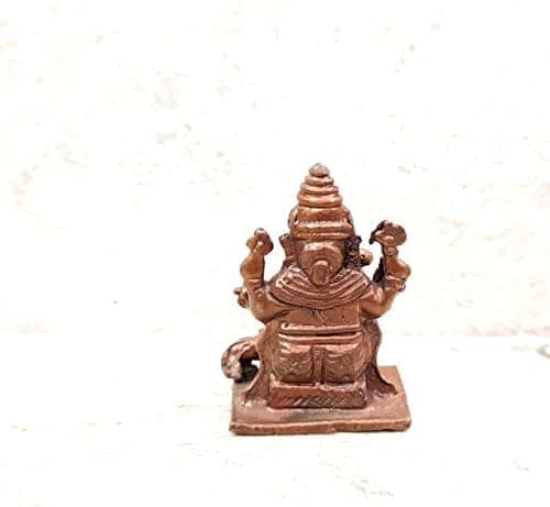 Searchers Paradise - Copper Idols Little Ganesh,1,4 inches, Copper Handmade 40 Grams, Patina Antique Finish, Pack of 1 Piece view 2