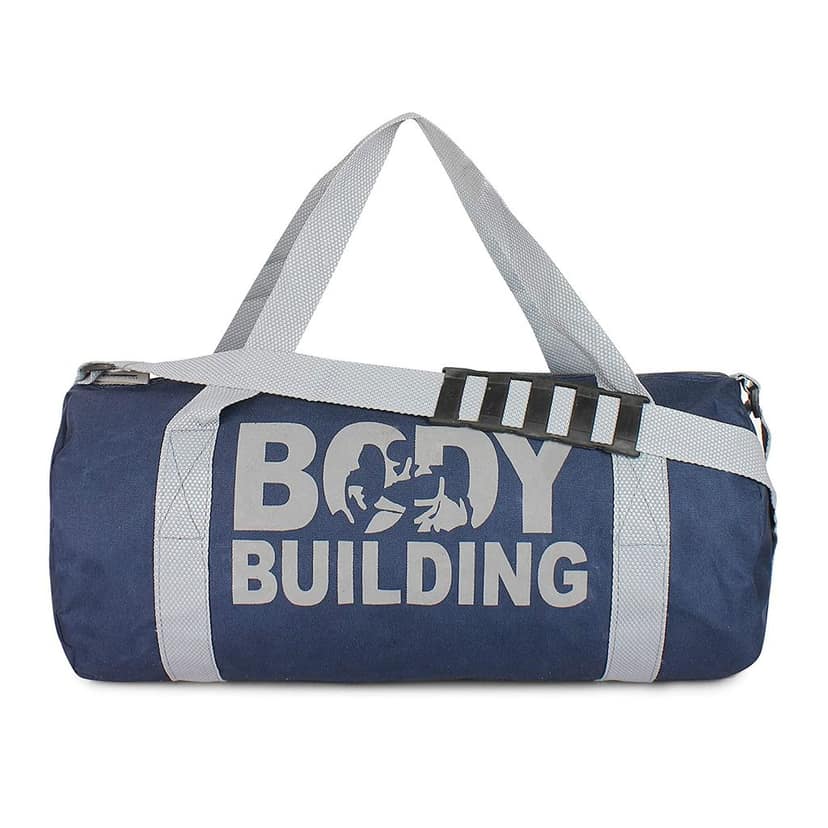 GROUPERS Duffle Canvas Bag with Shaker Bottle-700ml & GloveslDuffle Bags Travel (Blue) view 5