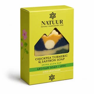 GLOW Chickpea, Turmeric and Saffron Artisanal Cold Processed Beauty Bar