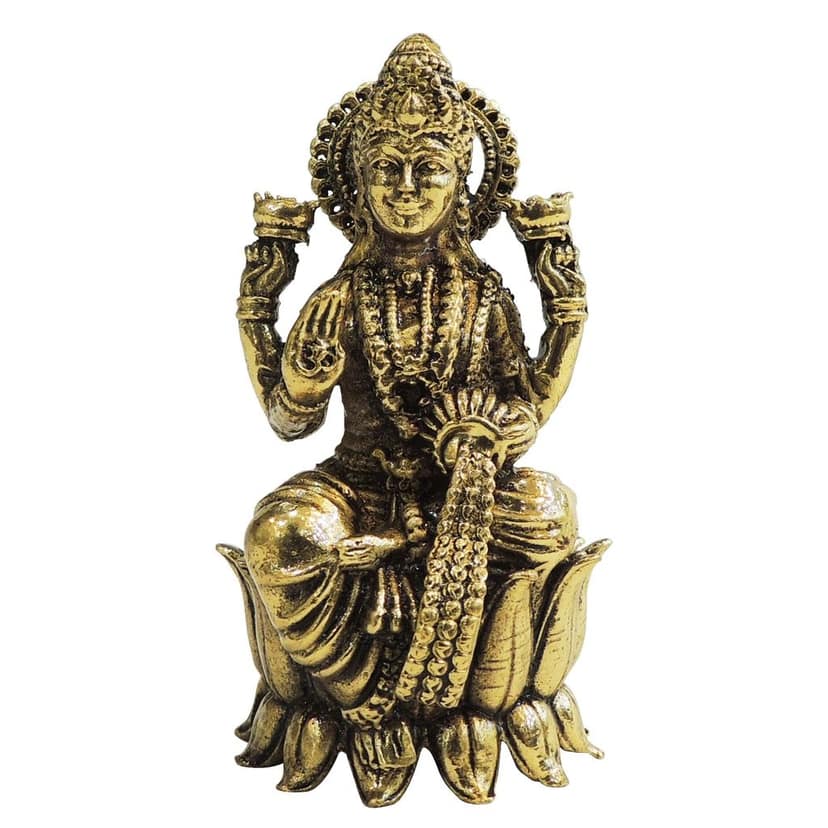 Brass Laxmi Idol � Goddess Lakshmi Brass Home Mandir Statue, Height : 3 Inch (BSMAS1822 L) view 2