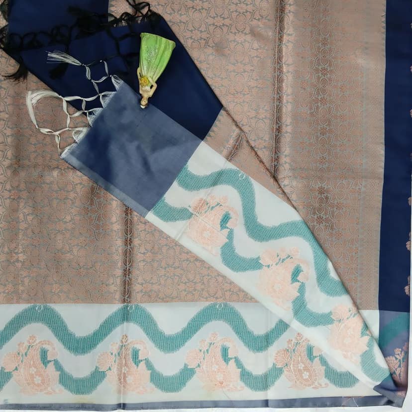 Tussar Silk Saree with Blouse view 3