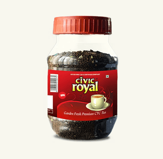 Civic Royal Premium CTC Tea Jar (100g) | Freshest Affordable Blend | Daily Refreshment