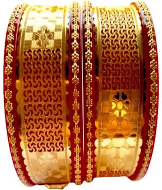 Bovzen Red Bangle Set ( Pack of 2 )