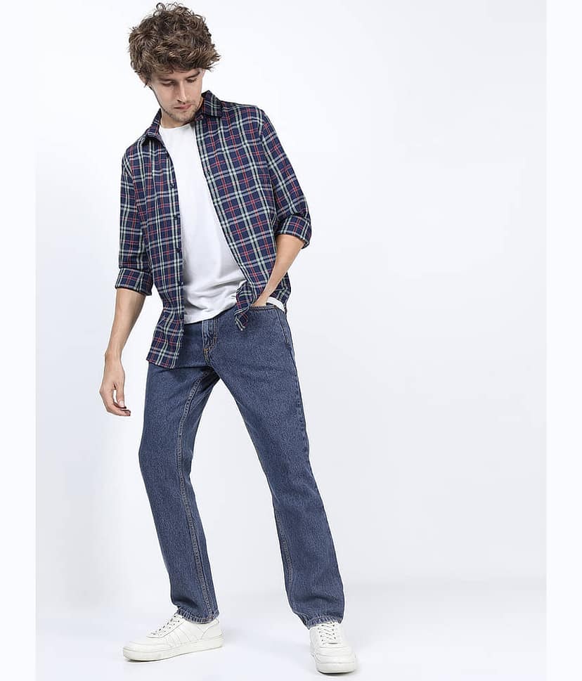 Highlander Straight Solid Men's Jeans - Blue ( Pack of 1 ) view 2