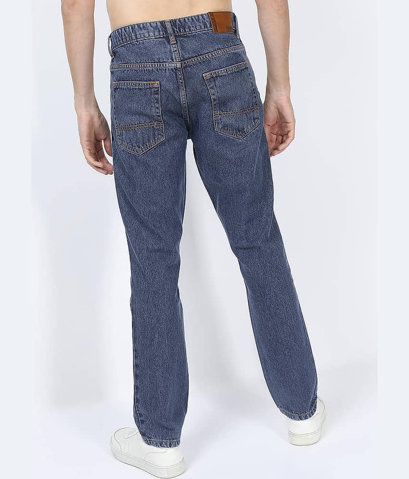 Highlander Straight Solid Men's Jeans - Blue ( Pack of 1 ) view 3