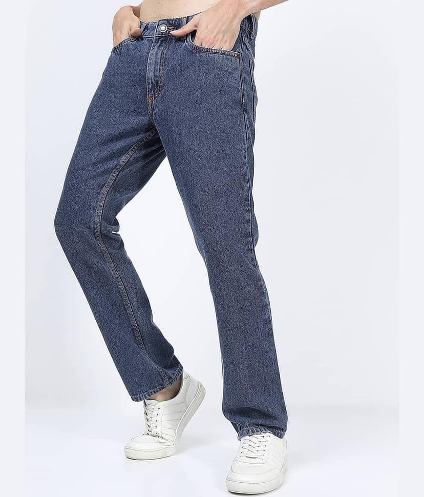 Highlander Straight Solid Men's Jeans - Blue ( Pack of 1 ) view 5