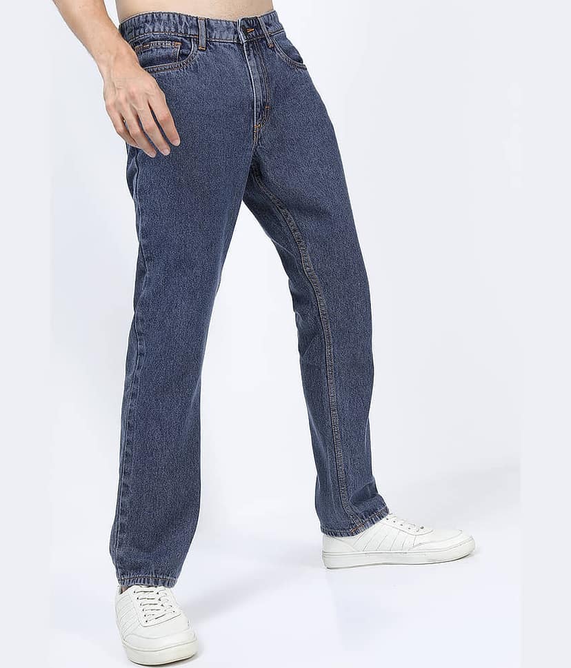 Highlander Straight Solid Men's Jeans - Blue ( Pack of 1 ) view 6