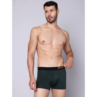 Redry Men's Underwear Anti Bacterial Micromodal Airsoft Trunk (Bottle Green)