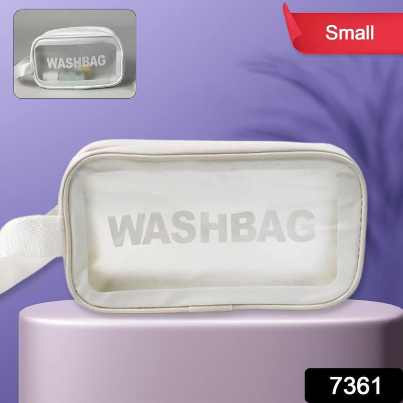 Small Zippered Cosmetic Pouch, Toiletry Bag for Cosmetics (1 Pc) view 2
