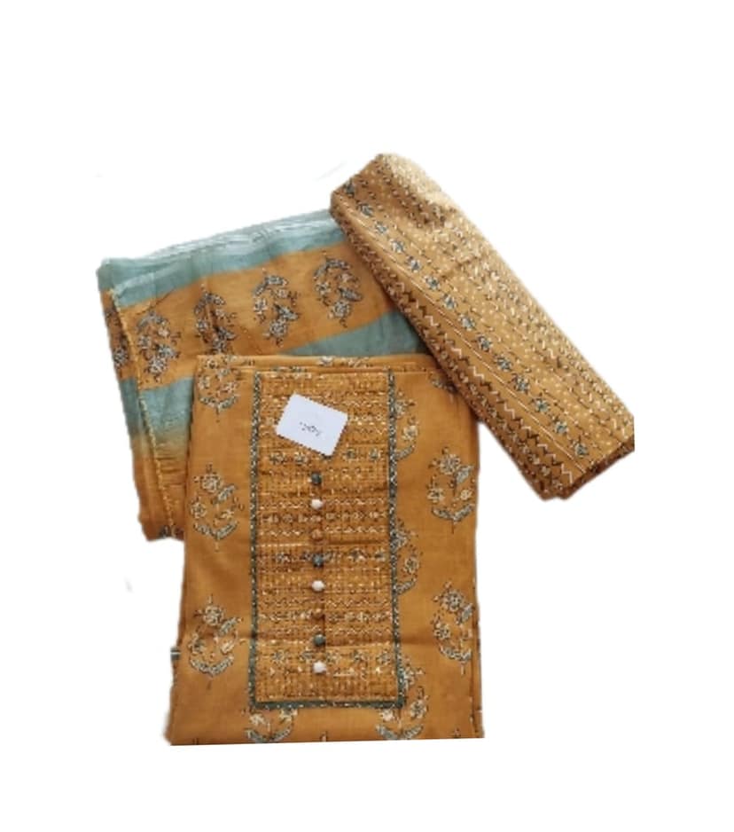 Gulmohur Cotton Block Print Suit