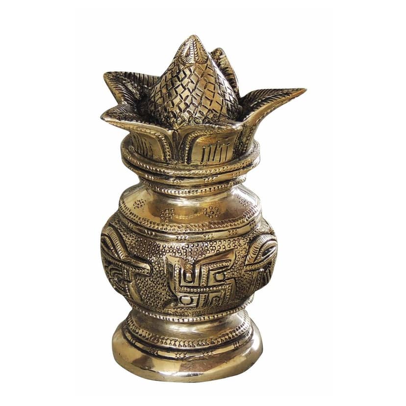 Brass Showpiece Kalash Statue (BSMAS1082 C) view 2