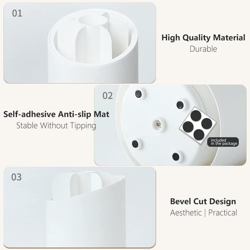 GLOWSERIE 360° Rotating Makeup Brush Organizer with Dustproof Cover view 2