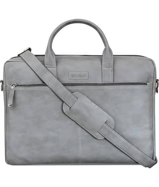 Walrus Grey Faux Leather Office Bag