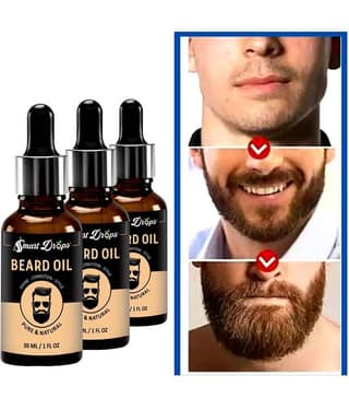 Smartdrops - 30mL Promotes Beard Growth Beard Oil ( Pack of 3 )