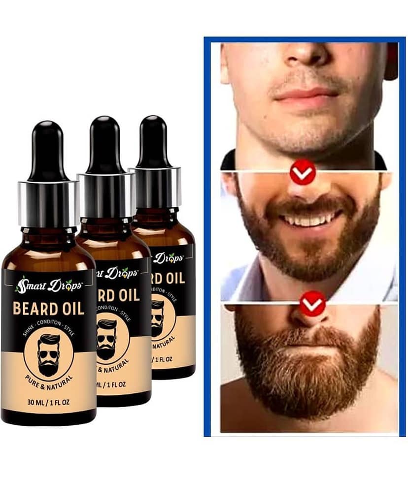 Smartdrops - 30mL Promotes Beard Growth Beard Oil ( Pack of 3 )