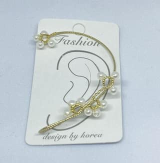 Gold tone Pearl Ear Cuff