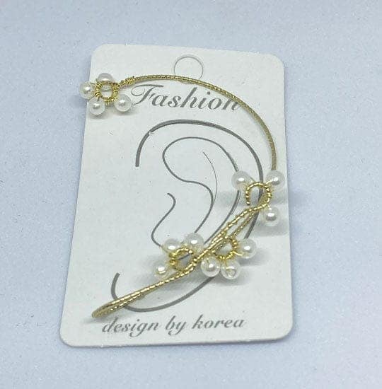 Gold tone Pearl Ear Cuff