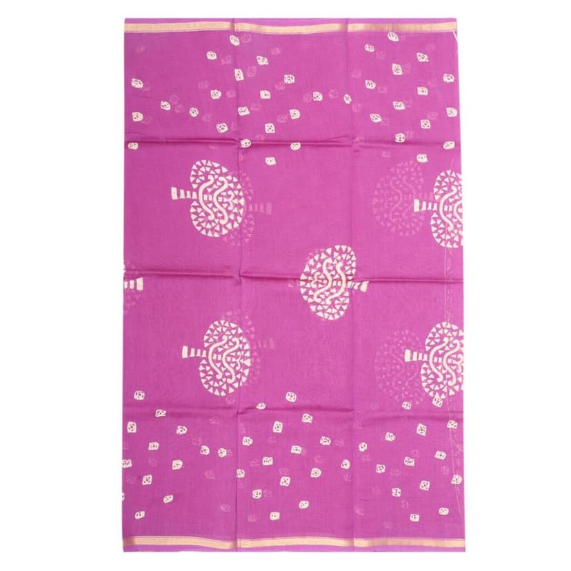 HANDLOOM CHANDERI 03 PCS DABU PRINTED SUIT (SKU - 1RDS01270221 Suit 94) view 3
