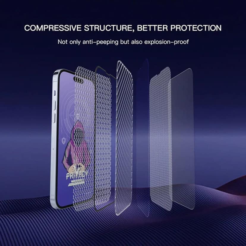 IPhone 13 Mini Privacy Tempered Glass Screen Protector Compatible (Black) Edge To Edge Full Screen Coverage With Easy Installation Kit view 4